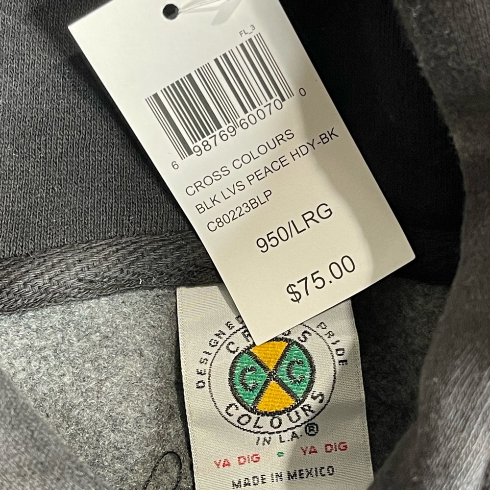 Cross Colours Black Hoodie with Multicolor Print - Picture 10 of 11